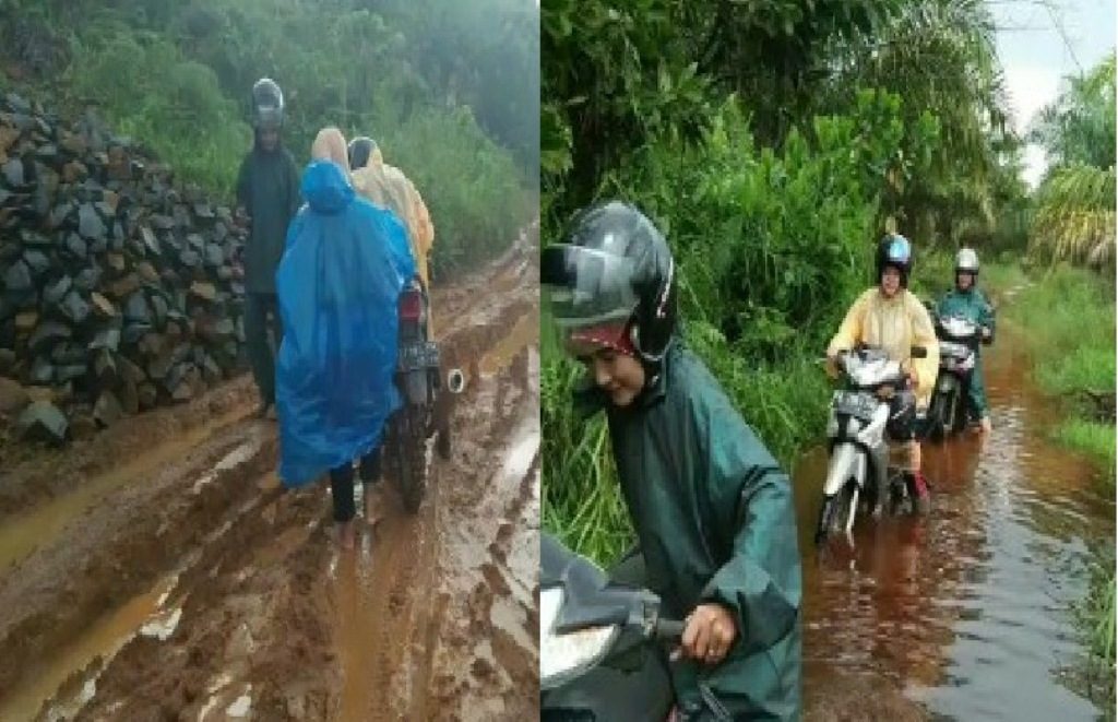 Perjuangan 3 Guru Wanita di Daerah Pedalaman Ini Bikin Salut Tembus Jalan Rusak Sampai Angkat Batu