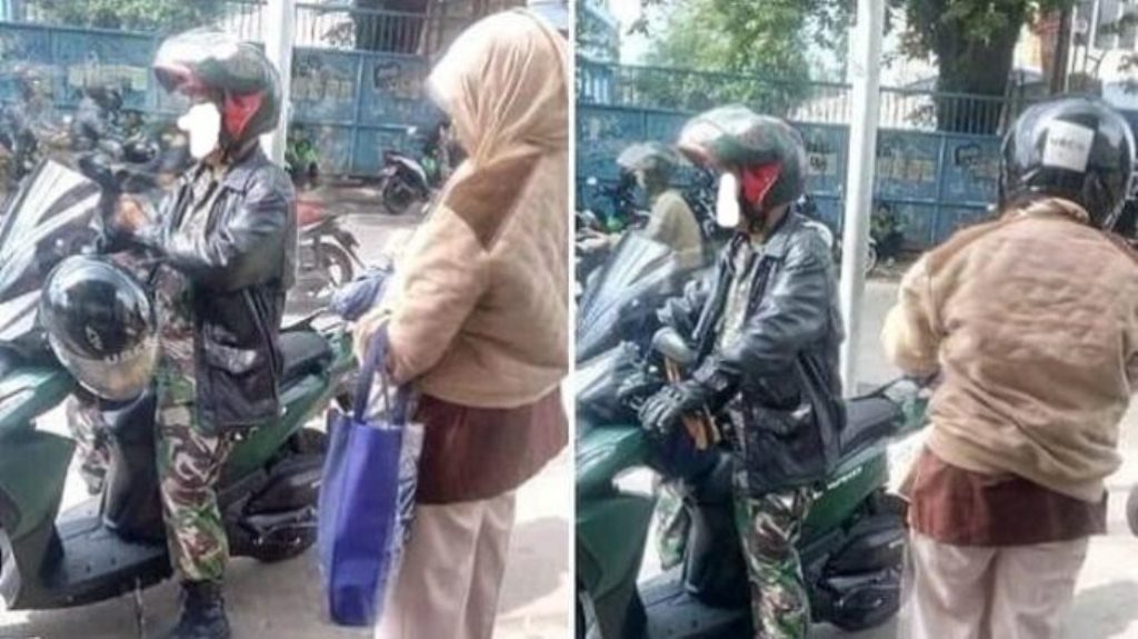 Pria dengan Seragam TNI ini Mendadak Viral Disebut Netizen sebagai Driver Ojol Paling Aman