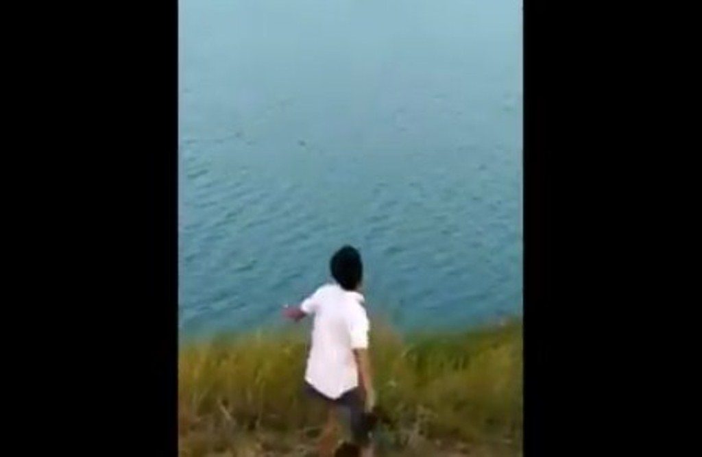 Sengaja Direkam dan Diunggah, Video Bocah Lemparkan Anak Anjing Untuk Santapan Buaya Viral Sengaja Direkam dan Diunggah Video Bocah Lemparkan Anak Anjing Untuk Santapan Buaya Viral