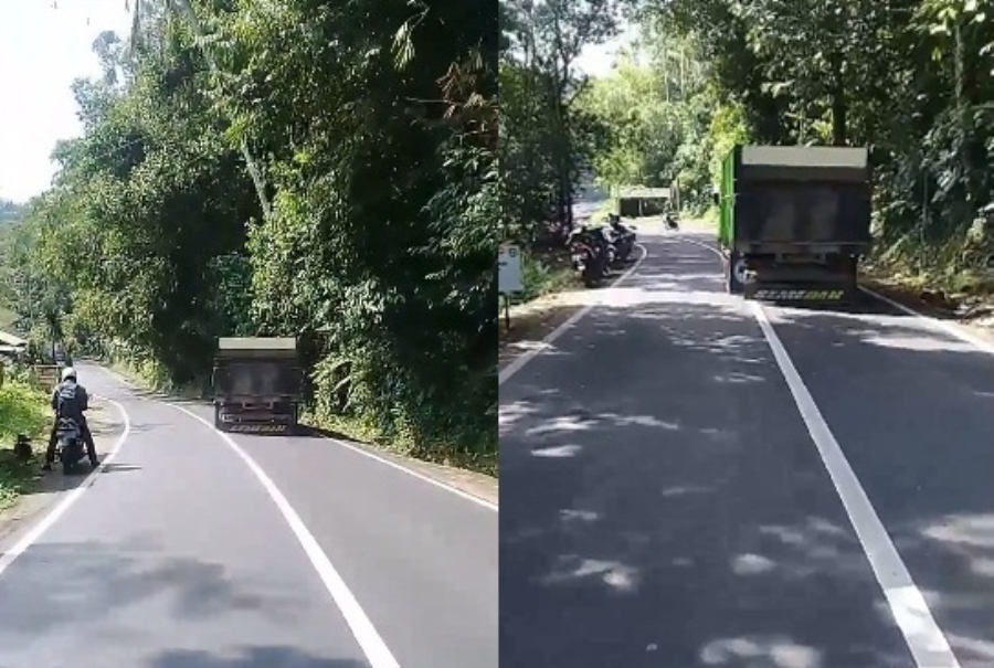 Bahayakan Pengguna Jalan Lain, Cara Nyetir Sopir Truk Ini Bikin Jantung Deg-Degan Bahayakan Pengguna Jalan Lain Cara Nyetir Sopir Truk Ini Bikin Jantung Deg Degan