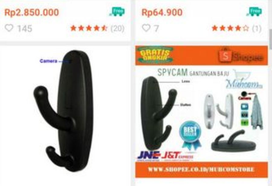 Dijual di Toko Online, Kamera Pengintai Gantungan Baju Ini Resahkan Netizen Dijual di Toko Online Kamera Pengintai Gantungan Baju Ini Resahkan Netizen