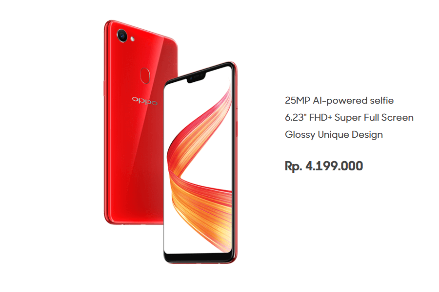 Harga Oppo F7 di Indonesia