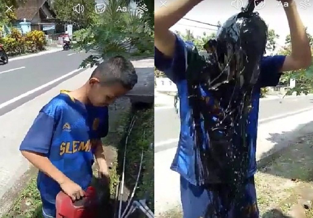 Kepergok Curi Onderdil Bekas Di Bengkel Anak Yatim Piatu Ini Dihukum Siram Oli Fotonya Viral