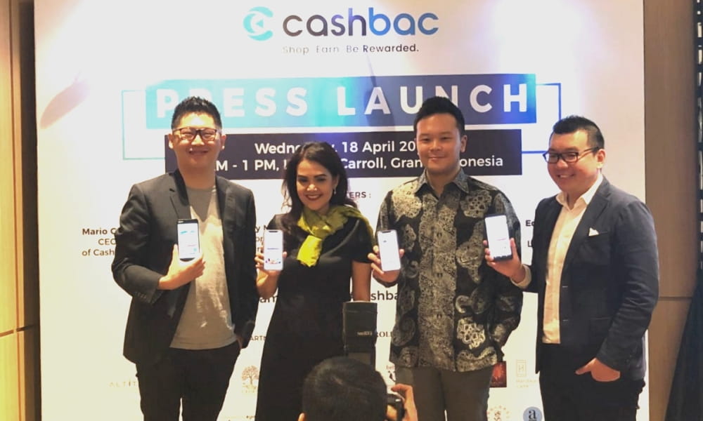 Konferensi pers pleuncuran aplikasi Cashbac