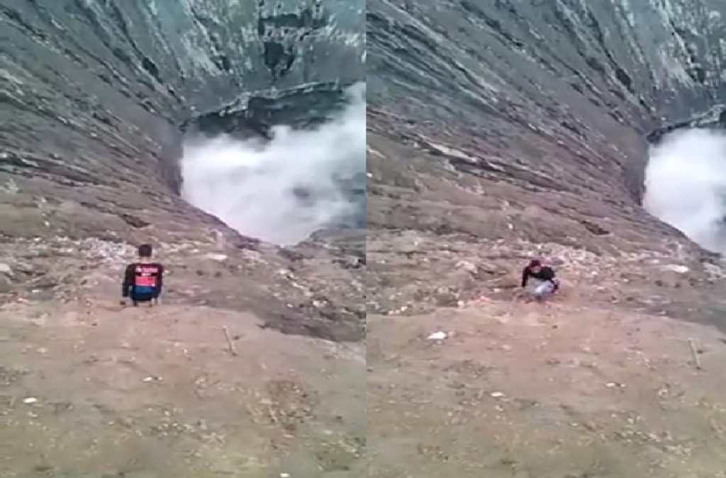 Ponsel Jatuh ke Kawah Gunung Bromo, Pria ini Nekat Turun, Videonya Viral Ponsel Jatuh ke Kawah Gunung Bromo Pria ini Nekat Turun Videonya Viral