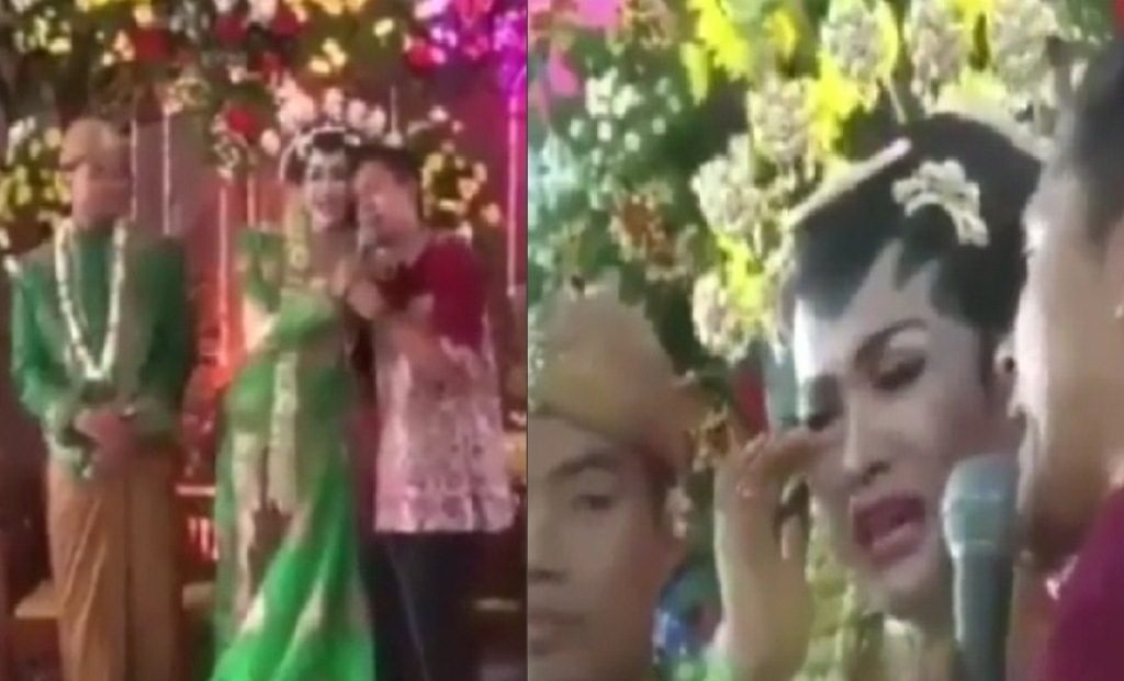 Pria ini Nangis Lalu Peluk Mempelai Wanita Netizen Salfok ke Muka Pasrah Pengantin Pria Ternyata Begini Kisahnya