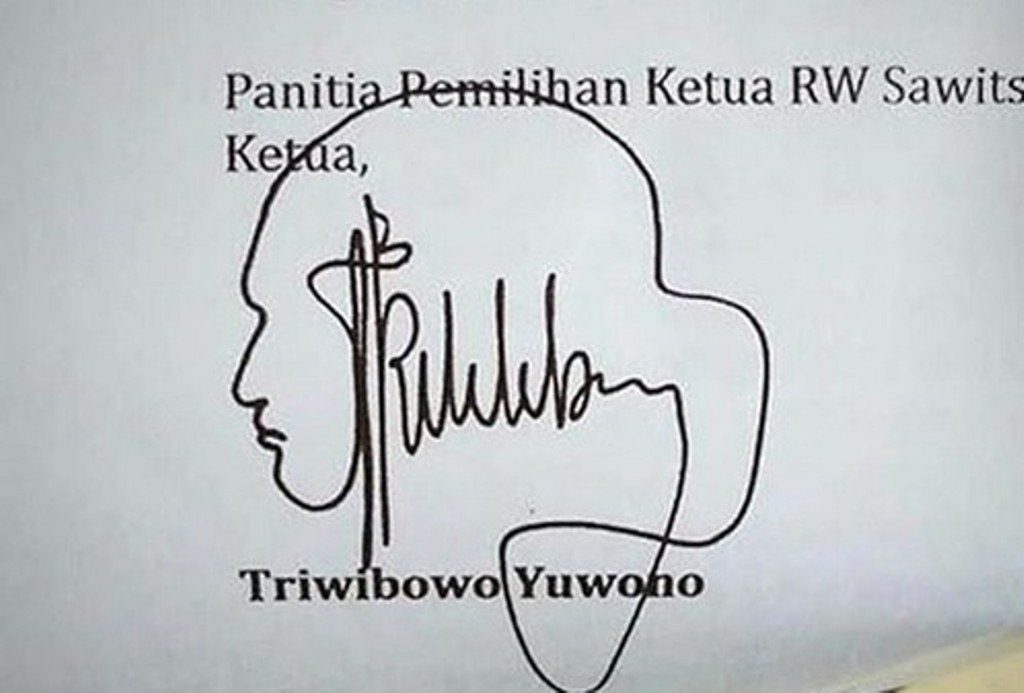 Punya Bentuk yang Unik Tanda Tangan ini Viral di Medsos Mirip Wajah Manusia