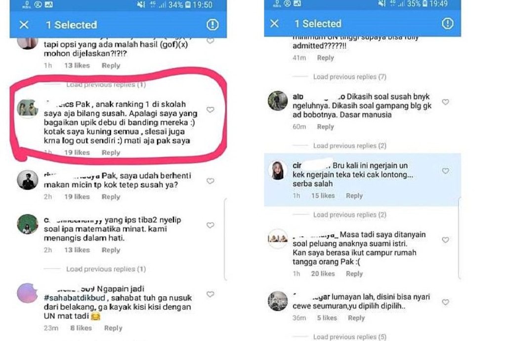 Soal UNBK Susah Bukan Main Pelajar SMA ini Ramai Ramai Curhat di Instagram Kemdikbud Keluhannya Bikin Ngakak
