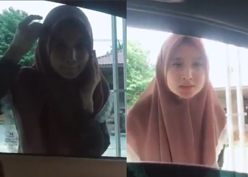 Asyik Rapihkan Kerudung Wanita Ini Kaget Saat Kaca Mobil Terbuka Paras Cantiknya Bikin Gagal Fokus