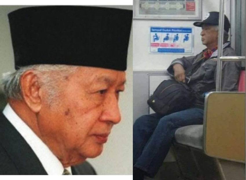 Duduk Sendirian Di Pojokan Krl Foto Kakek Ini Viral Lantaran Disebut Mirip Soeharto