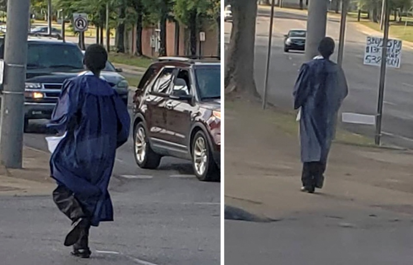 Jalan Kaki Jam 5 Pagi Pakai Baju Wisuda Foto Siswa Ini Viral Ada Kisah Pilu Dibalik Kelulusannya