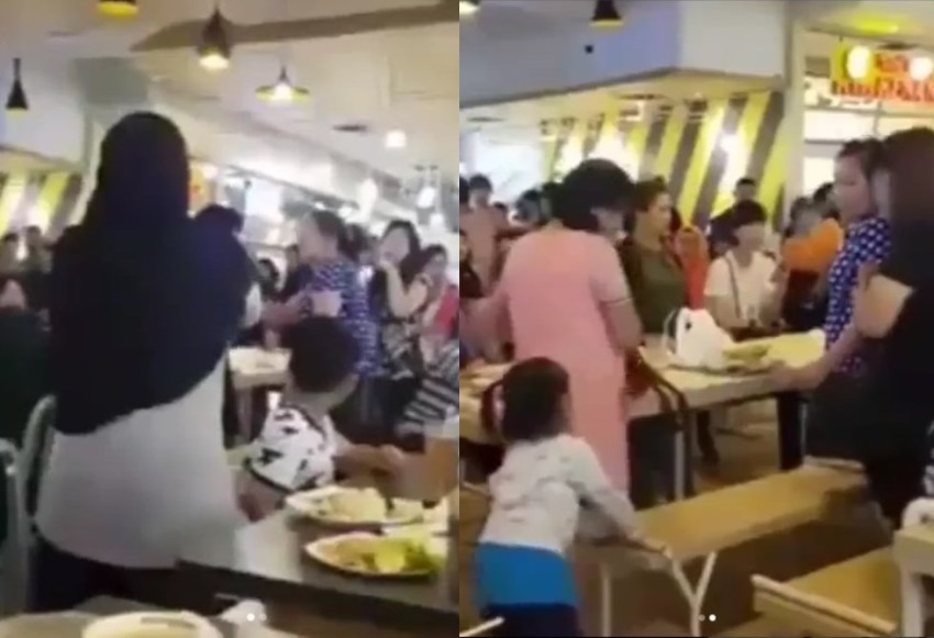 Dua Emak Emak ini Terlibat Adu Mulut di Food Court Sebuah Mall Ternyata Gara Gara Hal Sepele