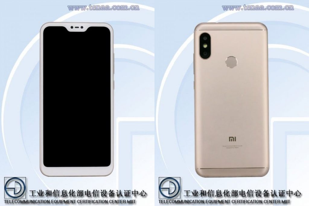 Gambar Xiaomi Mi A2 Lite TENAA