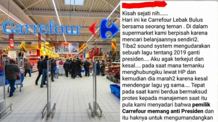 Heboh Carrefour Lebak Bulus Putar Lagu Ganti Presiden 2019 Ini Kata Trans Retail Indonesia