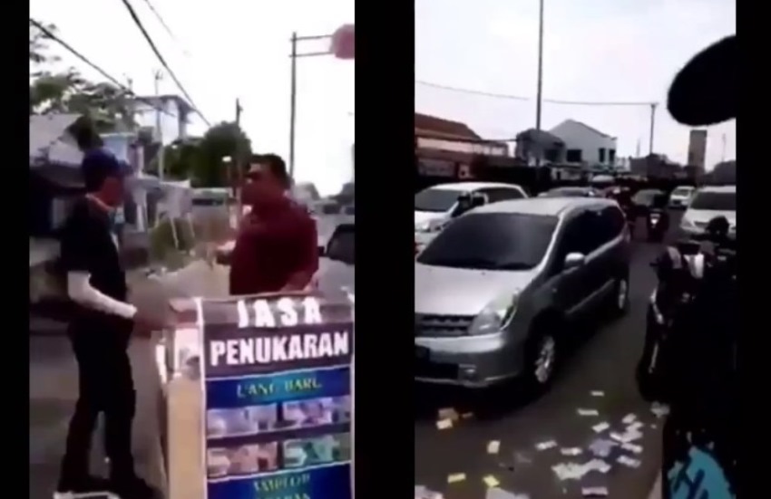 Merasa Ditipu Jasa Penukaran Uang Pria ini Marah Marah sambil Bawa Pers Netizen Geram Lihat Aksinya