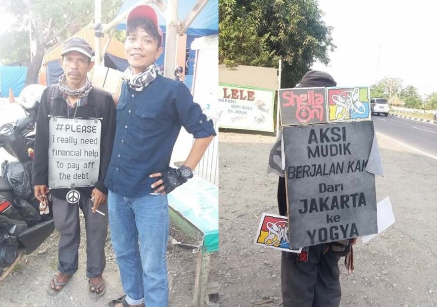 Mudik Jalan Kaki dari Jakarta ke Jogja dengan Bekal Rp 5.000 Pria ini Malah Tuai Nyinyiran