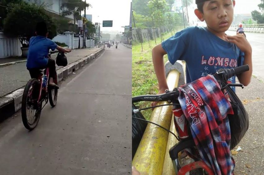 Video Bocah Kayuh Sepeda dari Cianjur ke Majalengka ini Viral Ternyata Gara Gara Uang Hilang