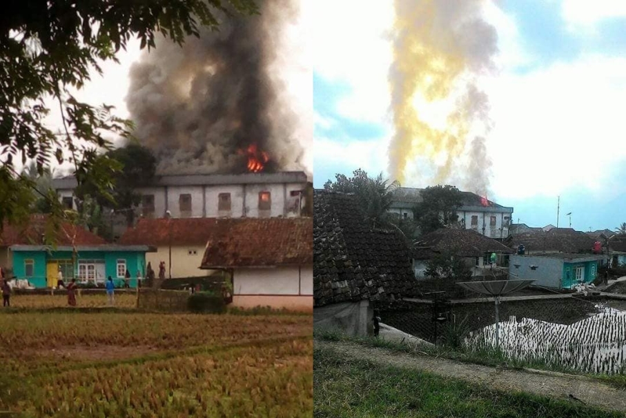 Belasan Kobong Hangus Pesantren Persis Ciberkah Tasikmalaya Kebakaran