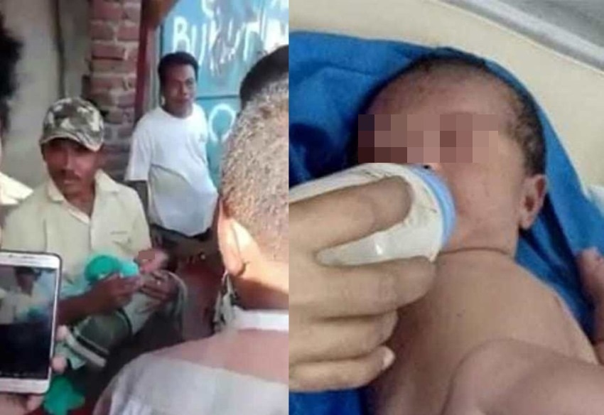 Beredar Video Penemuan Bayi di Pasar Loak Surabaya Netizen Dibikin Geram