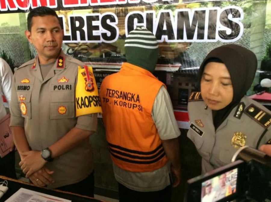 Sunat Bantuan Infrastruktur Oknum Kepala Desa di Ciamis Berstatus Tersangka