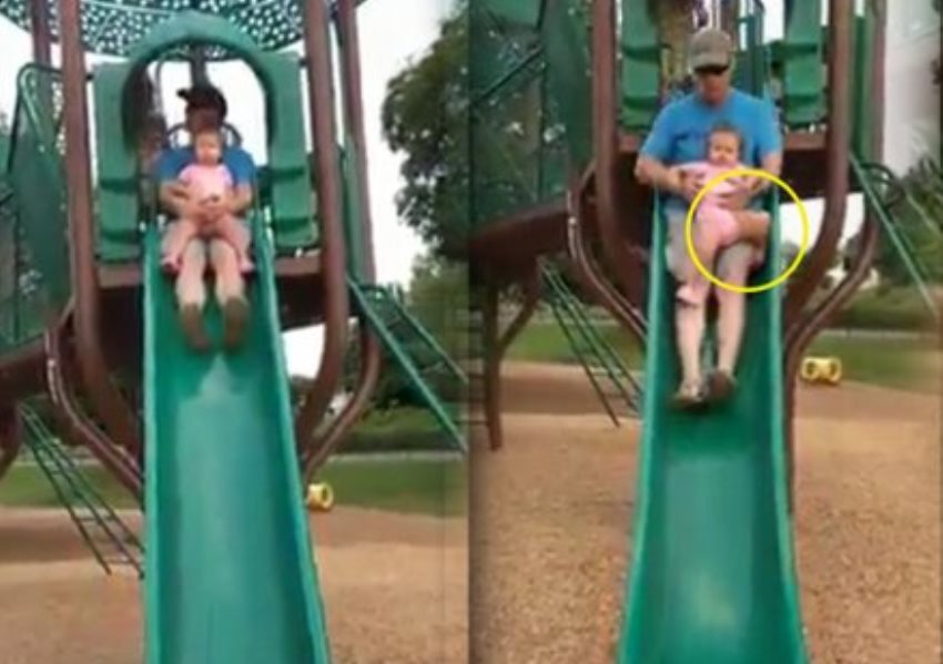 Viral Video Detik Detik Kaki Balita Patah saat Main Perosotan dengan Ayahnya di Taman