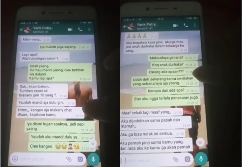 Cowok ini Perlihatkan Percakapan dengan Kekasihnya Isi Chat dari Si Cewek Bikin Netizen Nangis Berjamaah