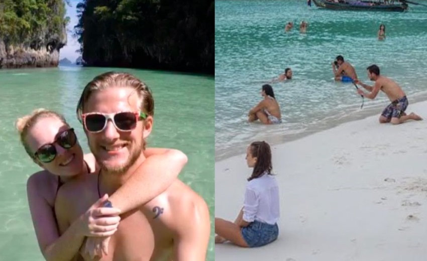 Foto Pacar di Pantai Cowok ini Kaget Lihat yang Dilakukan Pria Lain Disana Unggahannya Viral