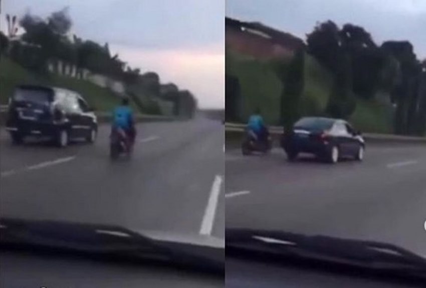 Masuk Tol Aksi Kejar Kejaran Pemotor dengan Pengendara Mobil ini Bikin Greget Serasa di GTA