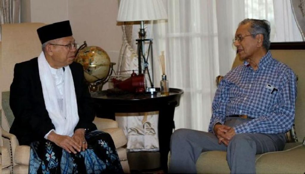 PM Malaysia Mahathir Mohamad Doakan Jokowi Maruf Amin Menangi Pilpres 2019