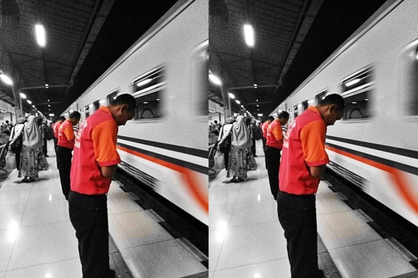 Viral Porter Beri Hormat pada Penumpang Kereta di Stasiun Senen Kisahnya Mengharukan