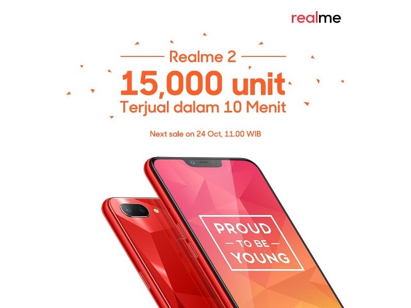 Perdana Dijual di Indonesia, 15 Ribu Unit Realme 2 Ludes dalam 10 Menit