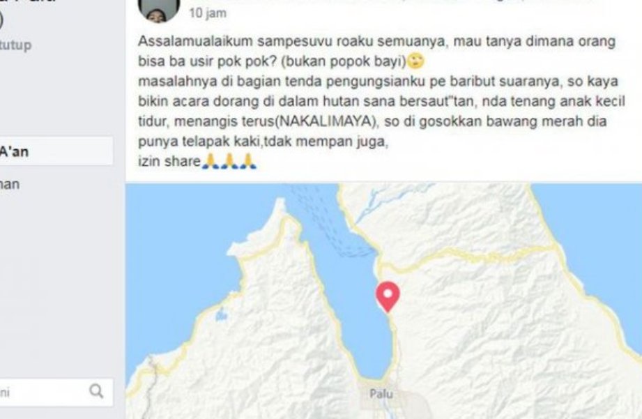 Geger Pengungsi di Mamboro Dengar Suara Aneh Diduga Hantu Pokpok yang Suka Memangsa Bayi Baru Lahir Ini Kata BPBD