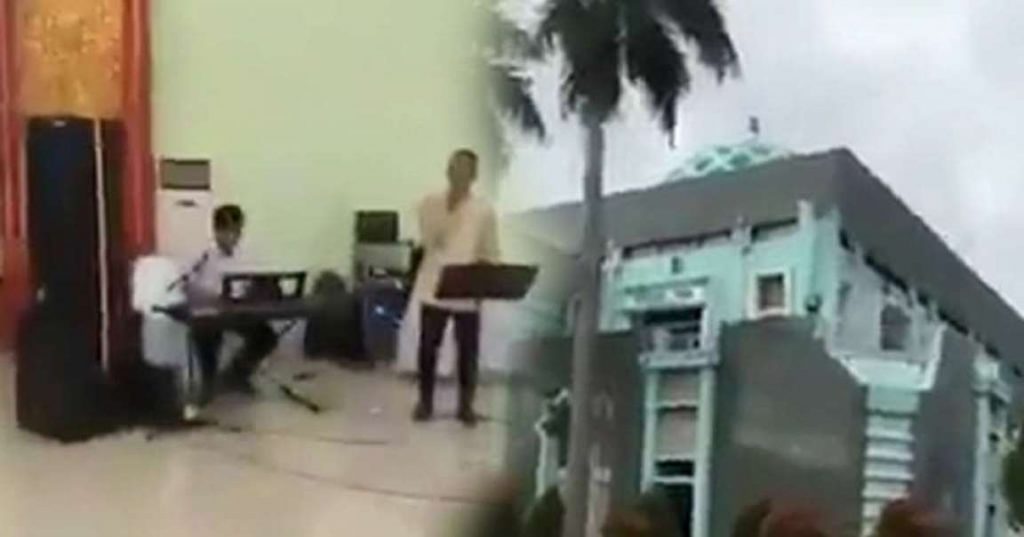 Geger Resepsi Pernikahan di Masjid Nurul Iman Padang Diiringi Organ Tunggal Ini Kata Pengurus