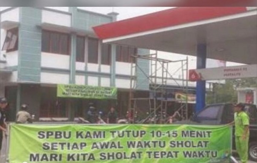 Patut di Contoh SPBU ini Tutup Tiap Waktu Shalat Tiba Pemilik Gak Masalah Pendapatan Turun