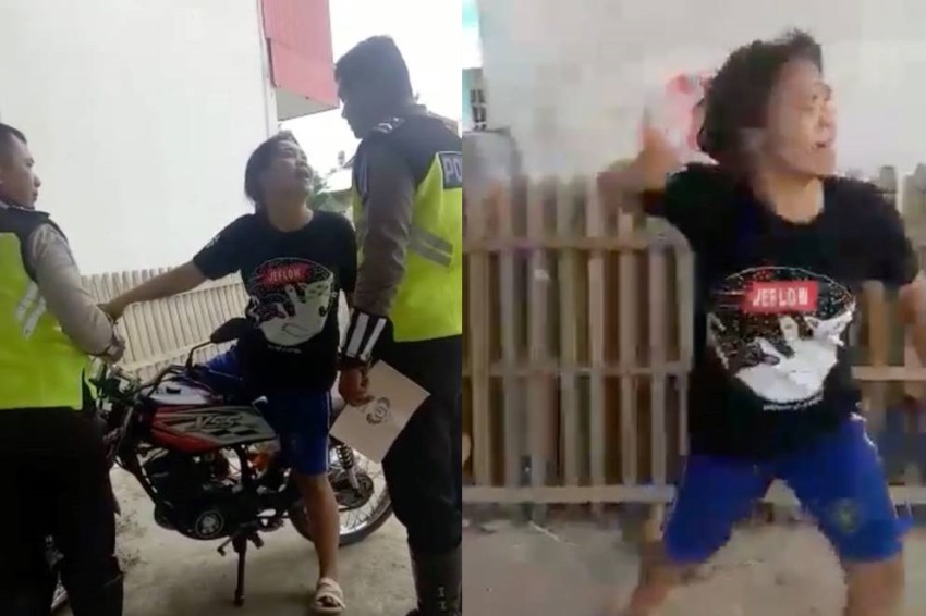 Tak Terima Ditilang Polisi, Ibu-Ibu ini Ngamuk hingga Memukul Petugas, Videonya Viral Tak Terima Ditilang Polisi Ibu Ibu ini Ngamuk hingga Memukul Petugas Videonya Viral