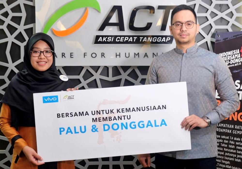 Vivo Indonesia Bersama ACT untuk Kemanusiaan Membantu Palu dan Donggala