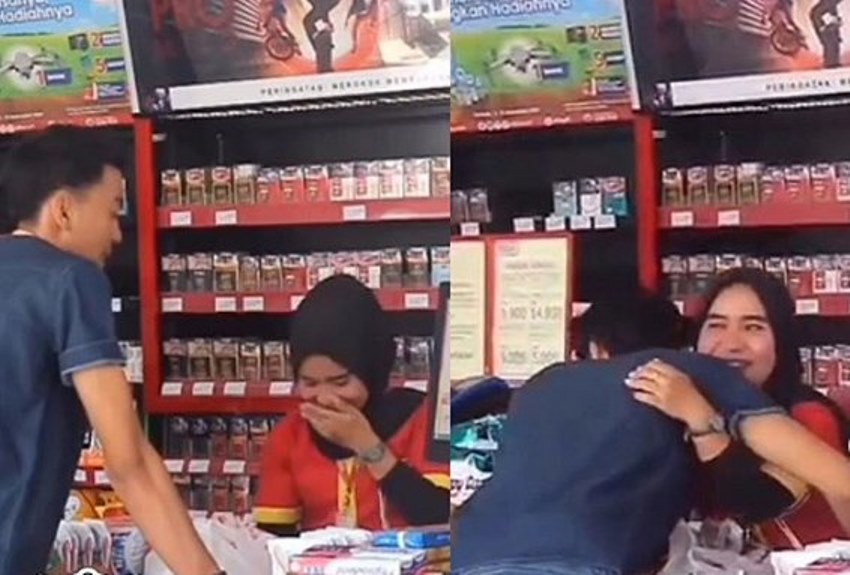Niat Nge prank Kasir Minimarket Cowok ini Malah dapat Pelukan Videonya Bikin Baper