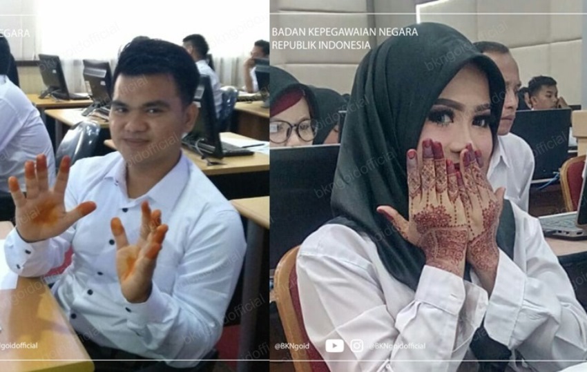 Pengantin ini Rela Tinggalkan Resepsi Pernikahan Demi Ikuti Tes CPNS