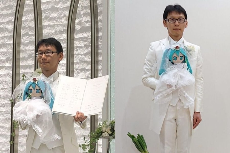 Pernah Punya Masalah dengan Wanita Pria Ini Pilih Nikahi Boneka Hatsune Miku