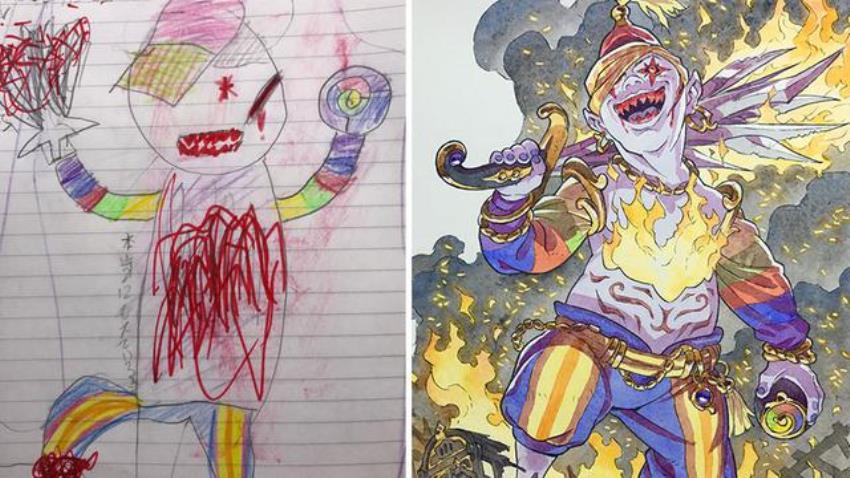 Ubah Coretan Sang Anak jadi Gambar Animasi Keren Hasil Karya Pria ini Buat Orang Takjub