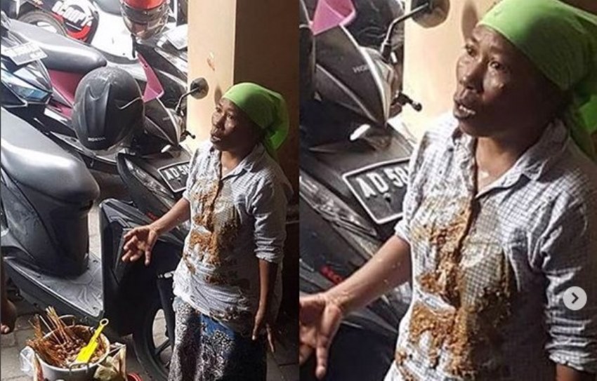 Usir Penjual Sate dan Tendang Dagangan hingga Tumpah ke Baju Satpam ini Minta Maaf Videonya Viral