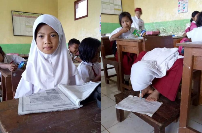 Viral Siswi SD di Probolinggo Tetap Semangat Sekolah Meski Memiliki Keterbatasan