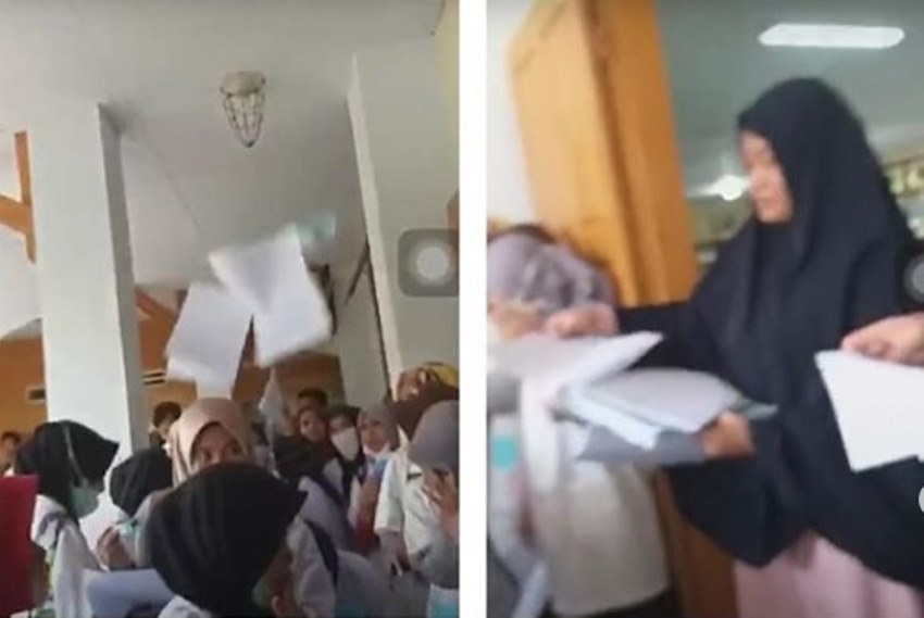 Viral Video Dua Asisten Dosen Kembalikan Laporan Mahasiswa dengan Cara Dilempar