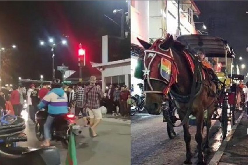 Gara Gara Diklakson Kuda Delman di Jalan Malioboro Pingsan