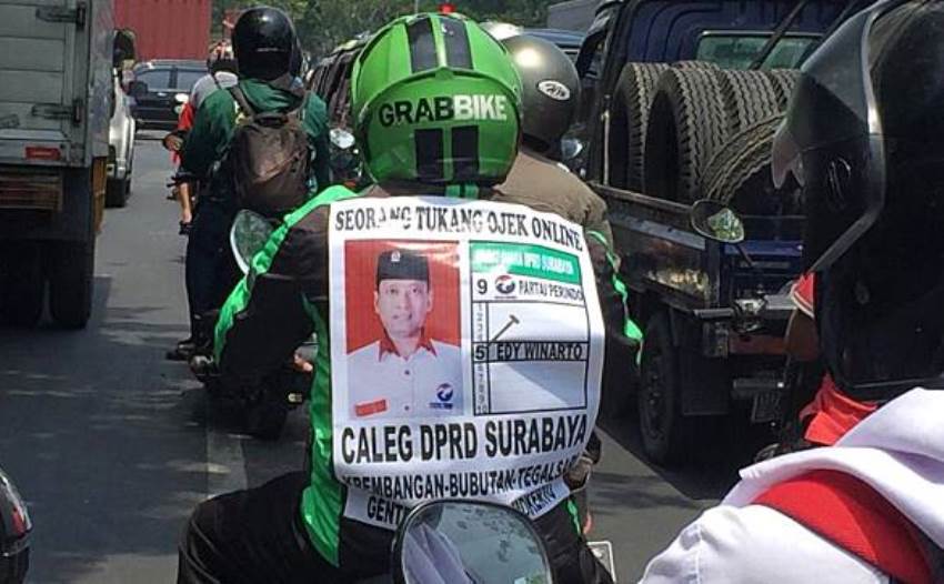 Kampanye dengan Cara Unik Kisah Perjuangan Driver Ojol Jadi Caleg ini Viral