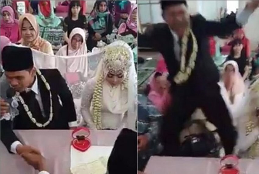 Kegirangan Usai Ijab Kabul, Pengantin Pria ini Lakukan Hal Tak Terduga Kegirangan Usai Ijab Kabul Pengantin Pria ini Lakukan Hal Tak Terduga