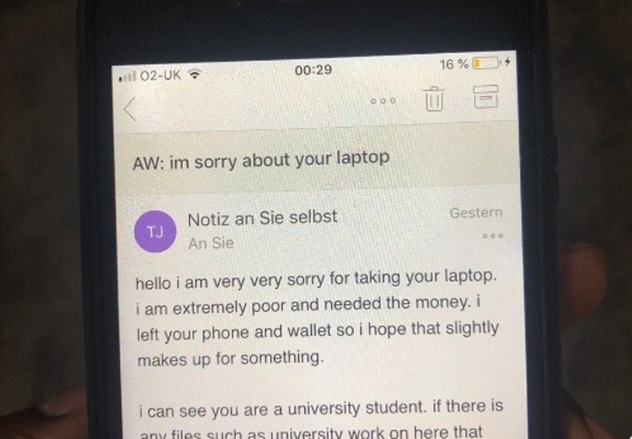 Laptop Dicuri Pemilik Dapat Email Permintaan Maaf dari Pelaku