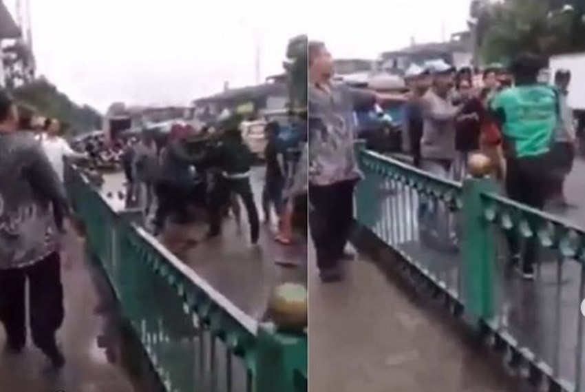 Viral Video Opang Pukuli Driver Ojol di Stasiun Manggarai Netizen Geram