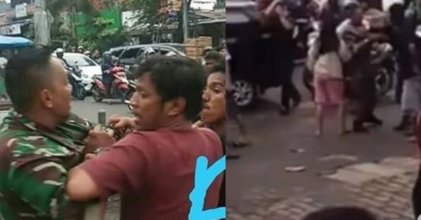 Viral Video Tukang Parkir Keroyok TNI Penyebabnya Gara Gara Tak Terima Ditegur