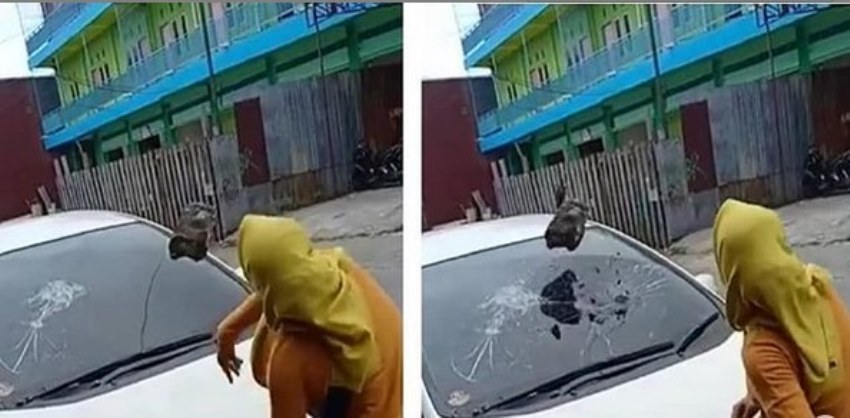 Viral Video Wanita Lempar Batu ke Mobil Pelakor di Timika Begini Faktanya